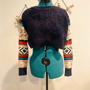 Cotton On Upcycled Geometric Pattern Crew Neck Sweater